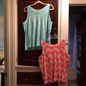 Pair of super cute Avenue tank tops in a size 3x